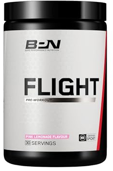 Bare Performance Nutrition, BPN Flight Pre Workout, Strong Increased Energy with CarnoSyn Beta Alanine, Pink Lemonade, 30 Servings
