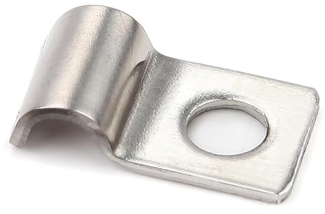 Forbabe Lot de 30 colliers de serrage V2A | Support de câble en métal à trou unique - Pour câble de 4 mm de diamètre