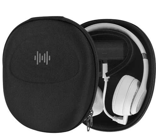Geekria Elite - Custodia di ricarica per cuffie compatibile con Sony, Bose, JBL, AKG e altri, custodia rigida da viaggio con vano per cavi, colore nero