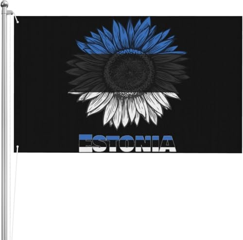 Garten Fahnen 90X150cm, Vintage Sonnenblume ns Dekorative Dekoration Fähnchen Doppelt genäht Gartenflagge für Garten Parade Hof