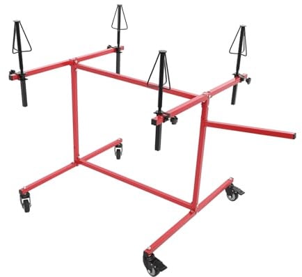 Treeisland Support de peinture pour jantes pour 4 jantes, support de peinture pour réparation et peinture de pare-chocs, jantes, capots et roues
