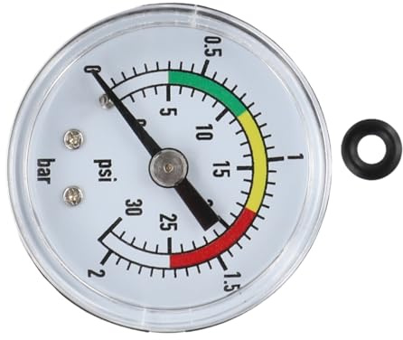 Manometer für Intex 11224, Edelstahl-Zifferblatt mit Dual-Skala, passend für 14 und 16 Zoll Sandfilterpumpen