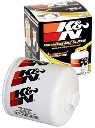 K&N Ölfilter - Patrone 93x102mm kompatibel mit Western Star, Freightliner, Nissan, Dodge, Chrysler, Jeep, Land Rover, Ford, Volvo (HP-2004), Weiß
