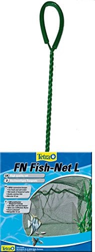 Tetra FN Fish-Net Größe L - hochwertiges Fangnetz aus reißfestem Nylon, der Kescher ermöglicht das leichte und schonende Fangen von Fischen aus dem Aquarium, Netzgroße 12 cm