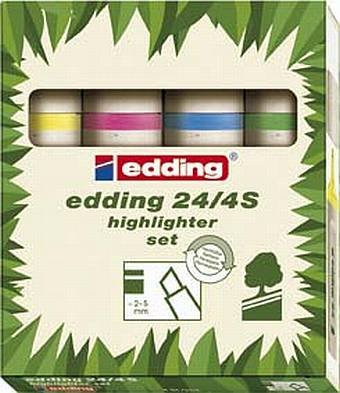 Textmarker Edding Ecoline 244 4Er-Set Nachfüllbar