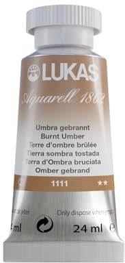 Lukas : 1862 : Watercolour Paint : 24ml : Burnt Umber