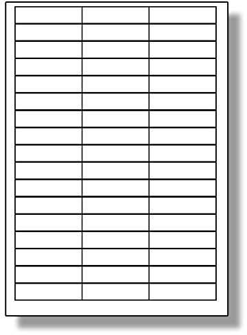 Label Planet® 51 Per Page/Sheet, 5 Sheets (255 Sticky Suspension File TAB Labels), White Blank Matt Plain A4 Stickers, for Laser/Copier or Inkjet Printer, UK LP51/57, 57 x 15 MM, General/All Purpose