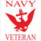 INDIGOS UG Aufkleber - Autoaufkleber - JDM - Die Cut - U.S. Navy Veteran Anchor Logo Window or Bumper Sticker - rot - 84mmx109mm