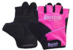 BOXEUR DES RUES - Fitness and Weightlifting Gloves In Fuchsia Pink, Unisex, Fuxia, L-XL