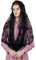 BEAUTELICATE Mantilla Katholisch Damen Spitze Schal Schleier Kopftuch Stola Schwarz Weiß für Kirche Mass Latein Kapelle Braut Trauer V101, Schwarz