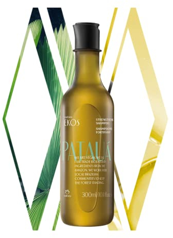 NATURA - Ekos Pataua Stärkendes Shampoo - Für feines und brüchiges Haar - Reinigt sanft - Versorgt das Haar mit Feuchtigkeit - 100% vegan - Cruelty Free - 300 ml Flasche