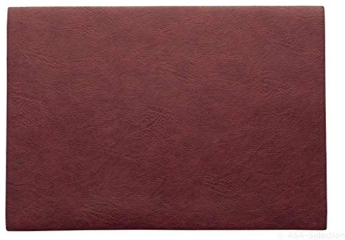 ASA - Tischset, Platzset - Farbe: Rosewood Rot - Kunstleder - 46 x 33 cm - 6er Set