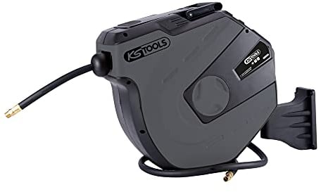 KS Tools 515.3470 515.3470 Luft- und Wassertrommel 3/8 Zoll mit Schlauch Ø 10 mm, Anschluss 1/4 Zoll - 15 m, Grau