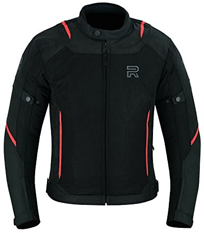 Chaqueta Moto Verano Para Hombre-Track CoolPro, Homologada CE (ROJO, M)
