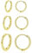 Hasnsofie Creolen Silber 925 Damen Ohrringe, 3 Paare 925 Sterling Silber Gold Kreolen Ohrring Set, Hypoallergen Klein Schlafen Knorpel Creolen Ohrring, Kreolen Ohrringe Set in 10, 12, 14mm