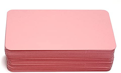 PPAPPAPPIYO 8,9 x 5,9 cm, blanko farbige Karteikarten, 100 Stück, Papier – blanko (rosa)