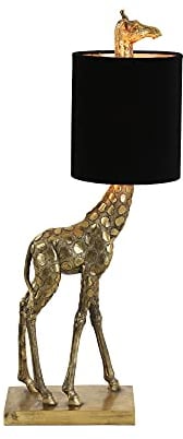 Light & Living Tischlampe Giraffe - Gold/Schwarz - 26x16x61cm - Andere - Synthetik-Kunststoff - Tischleuchte Wohnzimmer & Schlafzimmer - Tischlampen modern