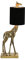 Light & Living Tischlampe Giraffe - Gold/Schwarz - 26x16x61cm - Andere - Synthetik-Kunststoff - Tischleuchte Wohnzimmer & Schlafzimmer - Tischlampen modern