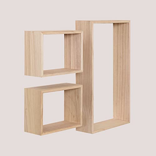 SKLUM 3er-Set Wandregale aus Holz Ayale -