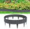 Froadp Rattan Optik Beeteinfassung Rasenkante Set, 100cm Beetumrandungen Kunststoff Rasenkantensteine, Plastik Rasenbegrenzung Beetzaun, Beetabgrenzung Garten Palisaden (30m=30 Stück, Anthrazit)