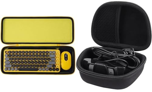 Aenllosi Hülle für Logitech POP ICON Combo/Pop Keys + C920/C920s/C922/C930e | Formstabile Tasche für das genannte Gerät, Reißverschluss für schnellen Zugriff, Passgenaue Form für sichere Lagerung