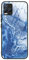MAOGE Hülle für Vivo Y21 / Vivo Y21s / Vivo Y33s, Ultradünne Gehärtetem Glas Zurück & Weich Silikon TPU Rahmen Handyhülle Glänzend Marmor Case Stoßfest Schutzhülle, Blaues Meer