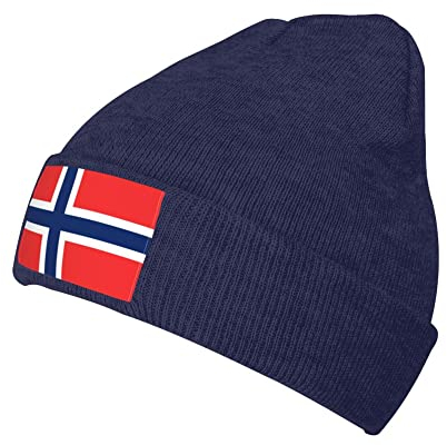 931 Beanie Flagge Von Norwegen Winter Mütze Grobstrick Beanie Mütze Weiche Skull Beanie Für Skifahren Skating Herren