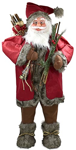 Stephans Möbelbörse 70cm Weihnachtsmann Santa Claus Nikolaus Weihnachten Figur Weihnachts Deko Weihnachtsmänner Saisonal Weihnachtsbaum Dekoration Christbaumschmuck Geschenk XL M3