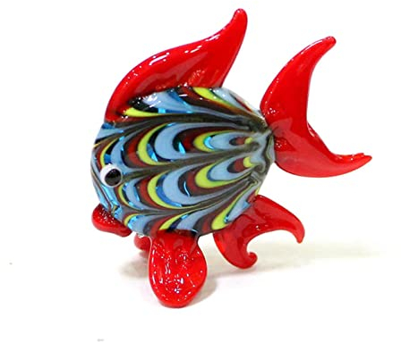 MANQILE Mini-Figur aus Glas mit Meerestieren, süße Tropische Fische, zum Basteln, Ornamente für Zuhause, Schreibtisch, Aquarium, Dekorationszubehör
