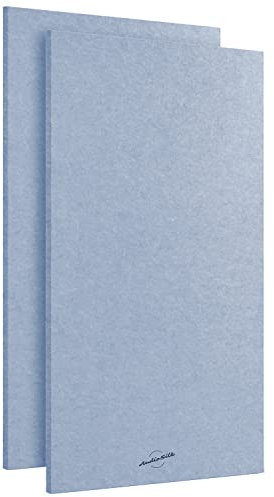 AudioSilk Panneaux Acoustiques, Lot de 2, Large, 116 x 58cm, Bleu Pâle