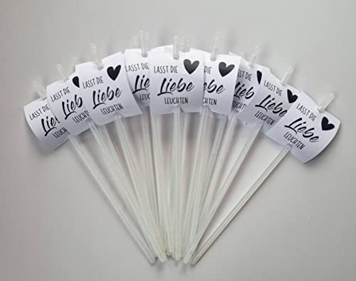 Hochzeitsdeko Knicklichter Leuchtstäbe Glow-Sticks Hochzeit, Set 50 Stück