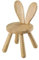 NICITA Kinderstuhl Holz - Hocker mit Rückenlehne - Tritt - kinderfreundliches Design, REH, Elch, Kuh, Hase, Schaf (Hase)