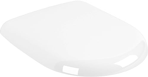 Villeroy & Boch Antao WC-Sitz, Toilettendeckel mit Absenkautomatik, abnehmbarer Toilettensitz aus bruchsicherem Duroplast, Klodeckel Original Ersatzteil, D-Form, Weiß Alpin, glänzend