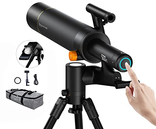 BEAVERLAB TW1 Smartes digitales Astronomie-Teleskop, 500 mm lange Brennweite, kompakt und tragbar, HD-Video, WiFi-verbunden, 1600-fache Vergrößerung, mit APP für Jugendliche und Erwachsene