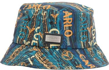 Carlo Colucci Unisex Fischerhut mit Alloverprint Schwarz/Mehrfarbig L-XL