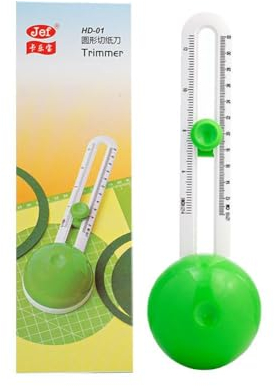 Kreisförmige Papierschneider, Einfache Kunststoff Runde Schneiden Messer Modell Kompass Kreis Kreisschneider für Papier Scrapbooking Karten Schneiden Werkzeuge