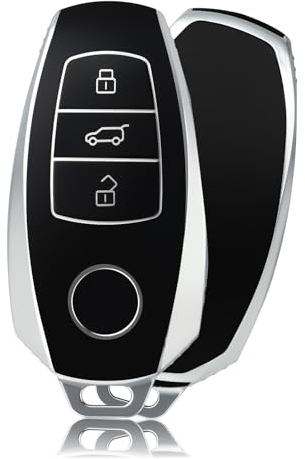 OFFCURVE Schlüsselhülle Autoschlüssel Hülle, Schlüsselcover Schlüsselgehäuse TPU Schlüsseletui Schlüsseltasche Schlüsselschutz Schutzhülle für VW Volkswagen Touareg 7P