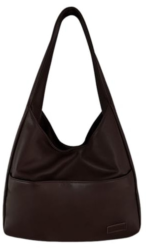 Starnearby Sac Porté épaule Femme en Cuir PU, Sac Fourre-tout Rétro Décontracté de Grande Capacité, Sacs Hobo Vintage, Sacs de Rencontre Quotidien