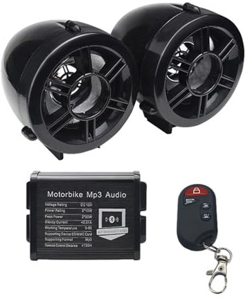 Altoparlante Stereo Audio Per Moto, Impermeabile, Modificato Per Manubrio, Telecomandato Per Atv, Bici Elettrica, Carrello Da