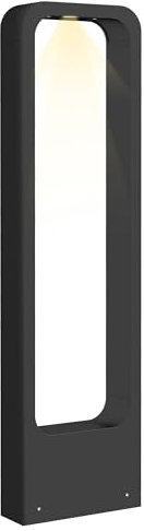 Outsunny Lampes d'extérieur, bornes lumineuse LED blanc chaud, abat-jour en acrylique, cadre en aluminium, Lanterne pour les chemins et les allées - dim. 16L x 5,3l x 60H cm noir