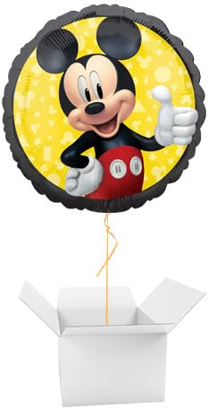 Mickey Mouse Forever Round Foil Helium Balloon - Inflated Balloon in a Box