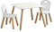 Kesper | Kinder-Sitzgarnitur mit Tisch und 2 Stühlen | Material: Faserplatte - Holz | robust und standfest | Farbe: Weiß
