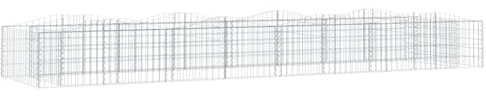 vidaXL Gabionen Hochbeet mit Hochbogen, Gabionenkorb mit Stabiler Konstruktion, Drahtkorb Für Garten Terrasse, Pflanzkorb, Verzinktes Eisen