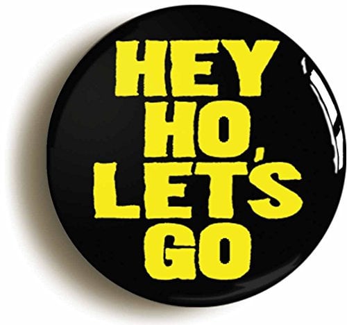 Hey Ho Let's Go Punk Fridge Magnet (Circular 2inch / 50mm Diameter)