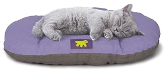 Ferplast Hundebett Relax, Hundekissen, Katzenkissen, Hundematte für Hundehütten und Autos – waschbar – aus Baumwolle mit weicher Polsterung, 43 x 30 cm. Lila