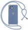 Oelrstfe Handyband für Xiaomi 11 Lite 5G NE/Mi 11 Lite 4G/5G Hülle mit Band Herz Motiv Handyhülle für zum Umhängen Silikon Stoßfest Ultra Dünn Weich Schutzhülle mit Kordel Kette Love Muster Case,Blau