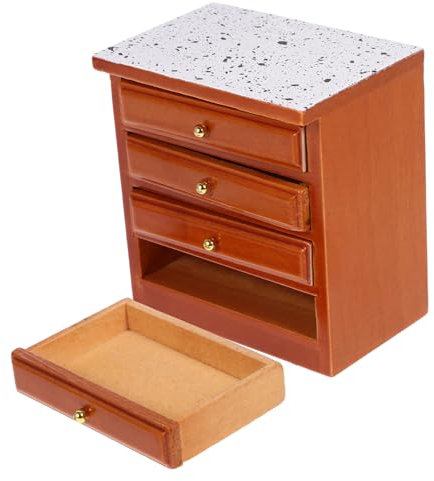 VICASKY Puppenhausschrank Spielzeug für Kinder kinderspielzeug детские игрушки kinderspielsachen Puppenhaus- - Puppenhaus-Bausatz Mini-Hausschrankmodell Puppenhausmöbel Holz