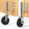 HOLKIE Torrolle 100mm mit Federbelastung, Rad mit Robuster Federung, Perfekt für Holztore, Zäune und Gartentor, Schwerlast-Torräder, Drehbare Torrolle, Belastbarkeit 100 Kg Silber（2er-Satz）