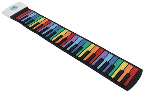 49-Tasten-Roll-Up-Keyboard-Klavier, Faltbares Elektronisches Digitales Musikklavier, Wiederaufladbar, Aufnahmefunktion, 47 Klangfarben, 14 Demo-Songs, 128 Rhythmen