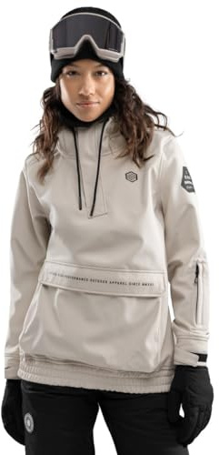 SIROKO - Snowboardjacke mit Kängurutasche für Damen W3-W Haboob - XL - Beige
